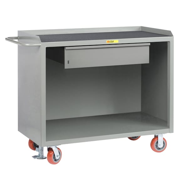 Mobile Bench Cabinets, 36"W, Heavy-Duty Drawer, Non-Slip Vinyl Matting